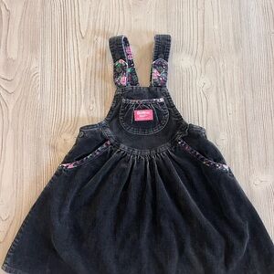 OshKosh B'gosh vintage Corduroy Dress with Floral Details size 6 rare!